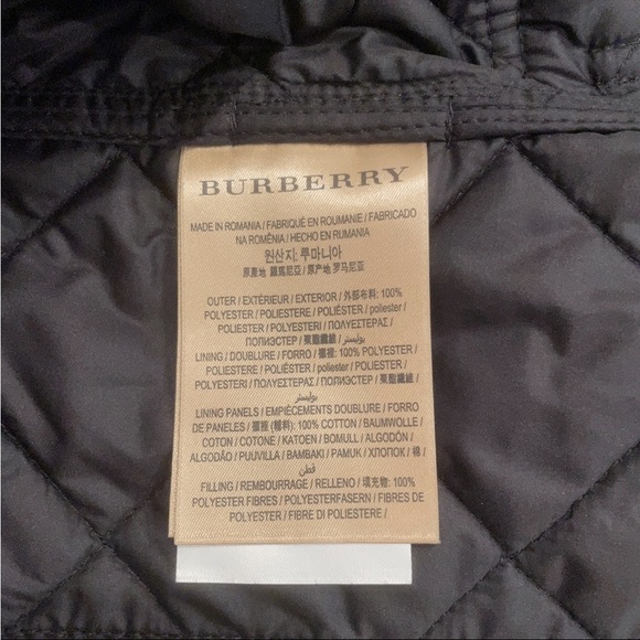 Burberry Black Quilted Jacket XS - Picture 6 of 6